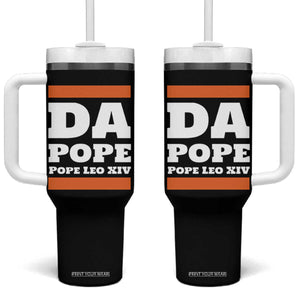 Funny Da Pope From America Chicago Pope Leo XIV Tumbler With Handle TS11 One Size: 40 oz Black Print Your Wear