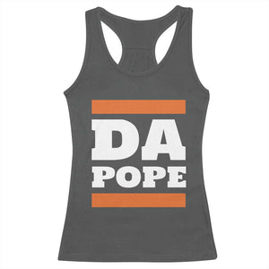 Funny Da Pope From America Chicago Racerback Tank Top TS11 Dark Heather Print Your Wear