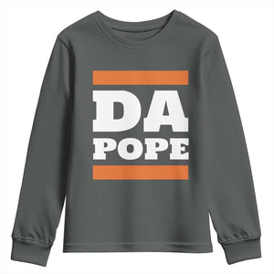 Funny Da Pope From America Chicago Youth Sweatshirt TS11 Dark Heather Print Your Wear