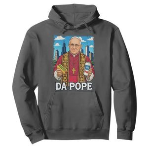 Funny Da Pope Leo XIV Hoodie 267th Pope Chicago Hot Dog and Beer TS02 Dark Heather Print Your Wear