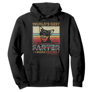 Funny Dad Dog Hoodie Fathers Day World's Best Farter I Mean Father TS10 Black Print Your Wear