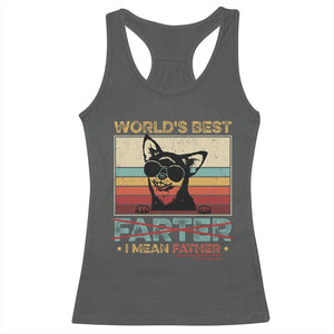 Funny Dad Dog Racerback Tank Top Fathers Day World's Best Farter I Mean Father TS10 Dark Heather Print Your Wear