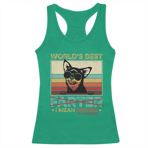 Funny Dad Dog Racerback Tank Top Fathers Day World's Best Farter I Mean Father TS10 Irish Green Print Your Wear