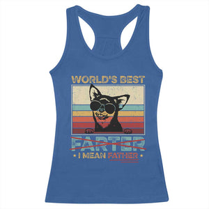 Funny Dad Dog Racerback Tank Top Fathers Day World's Best Farter I Mean Father TS10 Royal Blue Print Your Wear