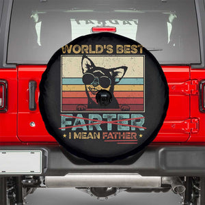 Funny Dad Dog Spare Tire Cover Fathers Day World's Best Farter I Mean Father TS10 Black Print Your Wear