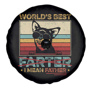 Funny Dad Dog Spare Tire Cover Fathers Day World's Best Farter I Mean Father TS10 Print Your Wear