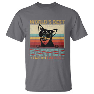 Funny Dad Dog T Shirt Fathers Day World's Best Farter I Mean Father TS10 Charcoal Print Your Wear