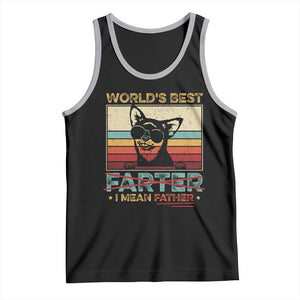 Funny Dad Dog Tank Top Fathers Day World's Best Farter I Mean Father TS10 Black Athletic Heather Print Your Wear