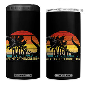 Funny Dad Giant Monster 4 in 1 Can Cooler Tumbler Dadzilla Father Of The Monster Fathers Day TS11 One Size: 16 oz Black Print Your Wear