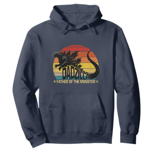 Funny Dad Giant Monster Hoodie Dadzilla Father Of The Monster Fathers Day TS11 Navy Print Your Wear