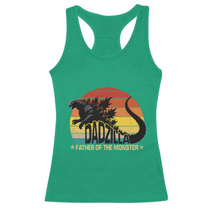 Funny Dad Giant Monster Racerback Tank Top Dadzilla Father Of The Monster Father's Day TS11 Irish Green Print Your Wear