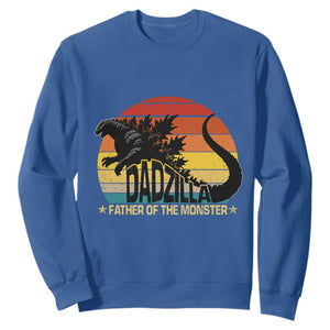 Funny Dad Giant Monster Sweatshirt Dadzilla Father Of The Monster Fathers Day TS11 Royal Blue Print Your Wear