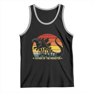 Funny Dad Giant Monster Tank Top Dadzilla Father Of The Monster Father's Day TS11 Black Athletic Heather Print Your Wear