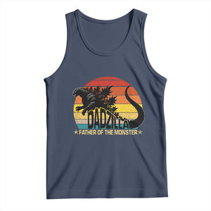 Funny Dad Giant Monster Tank Top Dadzilla Father Of The Monster Father's Day TS11 Navy Print Your Wear