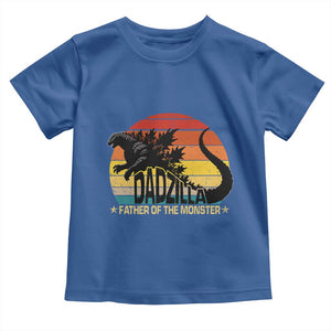 Funny Dad Giant Monster Toddler T Shirt Dadzilla Father Of The Monster Father's Day TS11 Royal Blue Print Your Wear