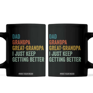 Funny Dad Great Grandpa Coffee Mug Retro Fathers Day TS10 Black Print Your Wear