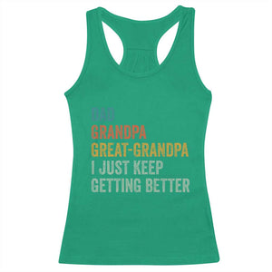 Funny Dad Great Grandpa Racerback Tank Top Retro Fathers Day TS10 Irish Green Print Your Wear