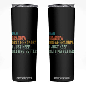 Funny Dad Great Grandpa Skinny Tumbler Retro Fathers Day TS10 Black Print Your Wear