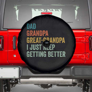 Funny Dad Great Grandpa Spare Tire Cover Retro Fathers Day TS10 Black Print Your Wear