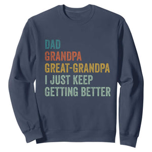 Funny Dad Great Grandpa Sweatshirt Retro Fathers Day TS10 Navy Print Your Wear