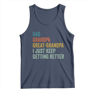 Funny Dad Great Grandpa Tank Top Retro Fathers Day TS10 Navy Print Your Wear