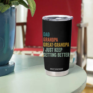 Funny Dad Great Grandpa Tumbler Cup Retro Fathers Day TS10 Print Your Wear