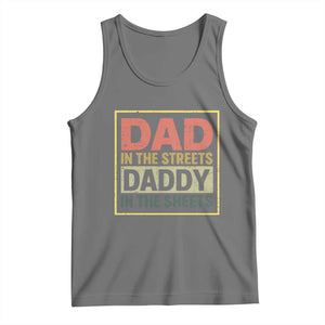 Funny Dad In The Streets Daddy In The Sheets Tank Top Fathers Day TS11 Black Heather Print Your Wear