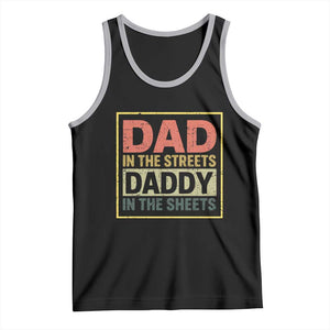 Funny Dad In The Streets Daddy In The Sheets Tank Top Fathers Day TS11 Black Athletic Heather Print Your Wear