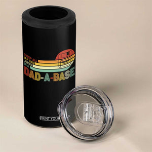 Funny Dad Jokes In A Dad-a-base 4 in 1 Can Cooler Tumbler Retro Vintage Fathers Day TS10 Print Your Wear
