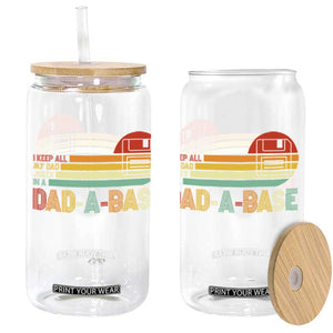 Funny Dad Jokes In A Dad-a-base Glass Can Retro Vintage Fathers Day TS10 Black Print Your Wear