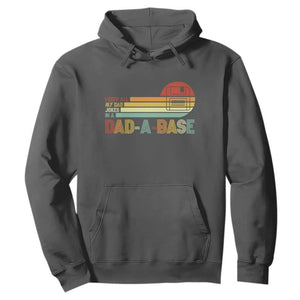 Funny Dad Jokes In A Dad-a-base Hoodie Retro Vintage Fathers Day TS10 Dark Heather Print Your Wear