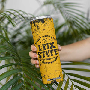 Funny Dad Skinny Tumbler Grandpa Mechanic Handyman Engine Oil Filter Cup TB10 Print Your Wear