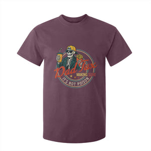 Funny Dad Tax Skeleton T Shirt For Kid Making Sure Its Not Poison Retro Food Humor Fathers Day Gift TS02 Maroon Print Your Wear
