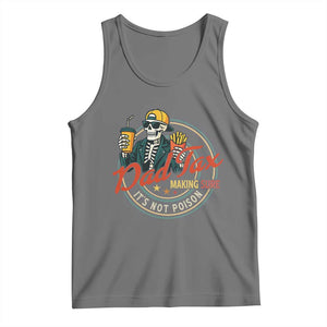 Funny Dad Tax Skeleton Tank Top Making Sure Its Not Poison Retro Food Humor Fathers Day Gift TS02 Black Heather Print Your Wear