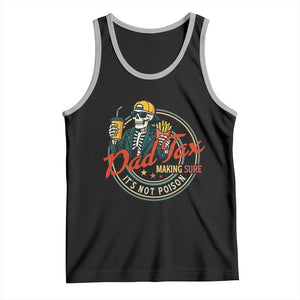 Funny Dad Tax Skeleton Tank Top Making Sure Its Not Poison Retro Food Humor Fathers Day Gift TS02 Black Athletic Heather Print Your Wear