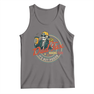 Funny Dad Tax Skeleton Tank Top Making Sure Its Not Poison Retro Food Humor Fathers Day Gift TS02 Deep Heather Print Your Wear