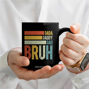 Funny Dada Daddy Dad Bruh Coffee Mug Fathers Day Vintage Stripes TS11 Print Your Wear