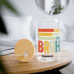 Funny Dada Daddy Dad Bruh Glass Can Fathers Day Vintage Stripes TS11 Print Your Wear