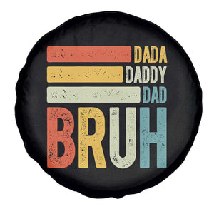 Funny Dada Daddy Dad Bruh Spare Tire Cover Fathers Day Vintage Stripes TS11 Print Your Wear