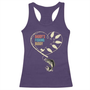 Funny Daddy's Fishing Buddy Racerback Tank Top Fisherman Dad Son Daughter TS11 Purple Print Your Wear