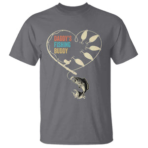 Funny Daddys Fishing Buddy T Shirt Fisherman Dad Son Daughter TS11 Charcoal Print Your Wear