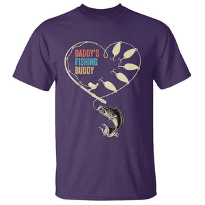 Funny Daddys Fishing Buddy T Shirt Fisherman Dad Son Daughter TS11 Purple Print Your Wear