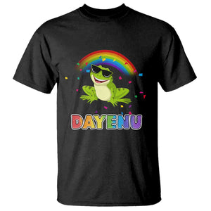 Funny Dayenu Frog Rainbow T Shirt Passover Celebration with Pride Vibes TS02 Black Print Your Wear