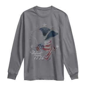 Funny Defiant Since 1776 Long Sleeve Shirt Minutemen American Revolution TS11 Charcoal Print Your Wear