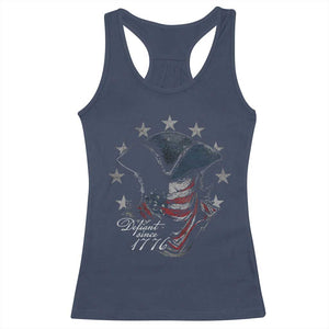 Funny Defiant Since 1776 Racerback Tank Top Minutemen American Revolution TS11 Navy Print Your Wear