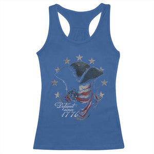 Funny Defiant Since 1776 Racerback Tank Top Minutemen American Revolution TS11 Royal Blue Print Your Wear