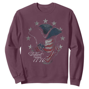 Funny Defiant Since 1776 Sweatshirt Minutemen American Revolution TS11 Maroon Print Your Wear