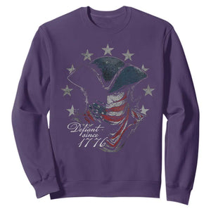 Funny Defiant Since 1776 Sweatshirt Minutemen American Revolution TS11 Purple Print Your Wear