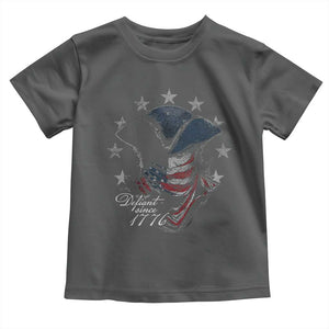 Funny Defiant Since 1776 Toddler T Shirt Minutemen American Revolution TS11 Dark Heather Print Your Wear
