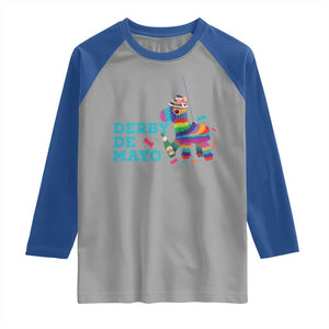 Funny Derby Day Cinco De Mayo Raglan Shirt Derby De Mayo Horse Pinata TS11 Sport Gray Royal Print Your Wear